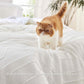 White Queen Comforter Set - 7 Pieces Bed