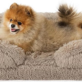 Orthopedic Long Faux Fur Flannel Dog Sofa