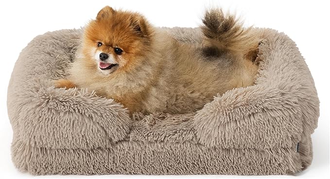 Orthopedic Long Faux Fur Flannel Dog Sofa