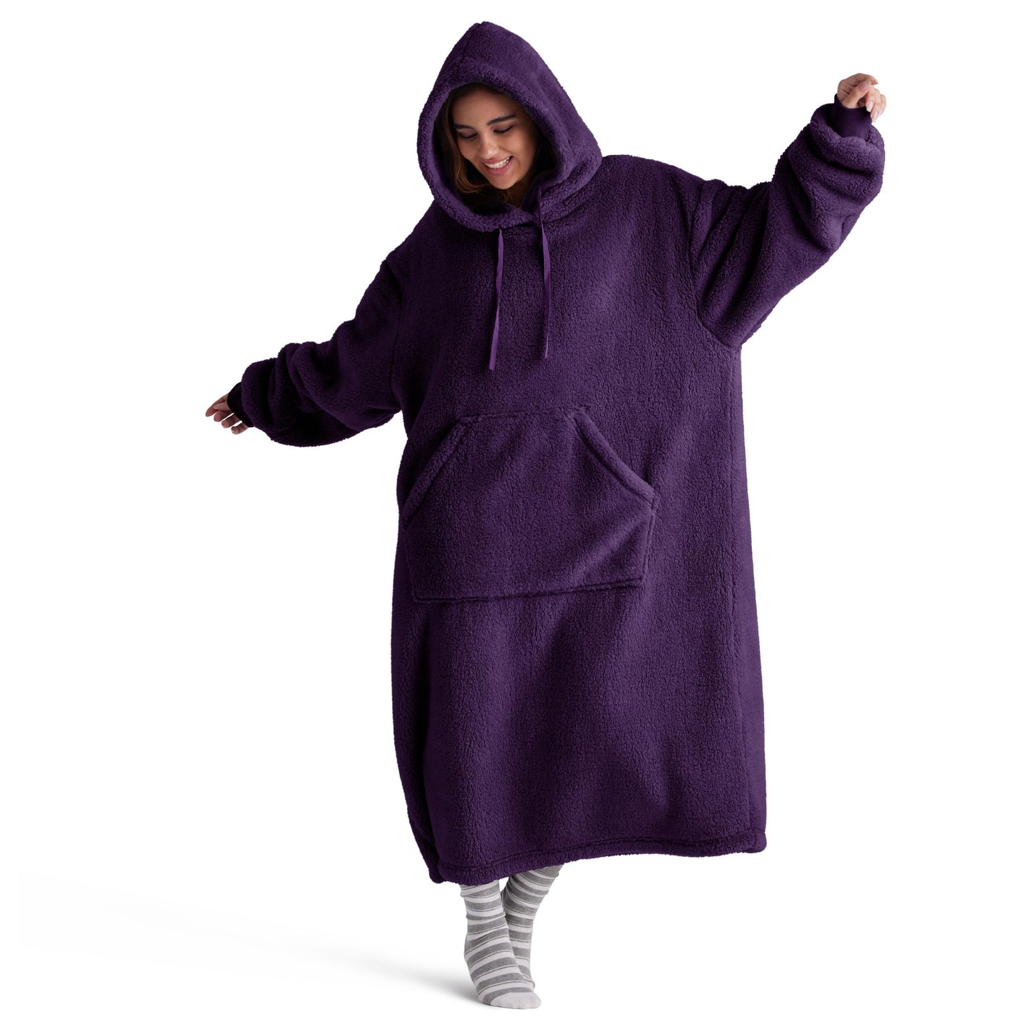 GentleSoft® Ultra Soft Long Shaggy Sherpa Hooded Blanket