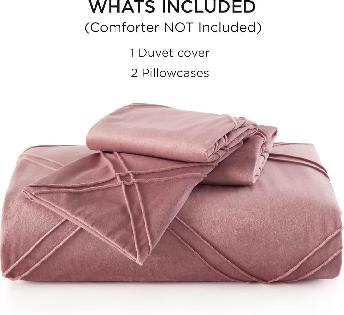 GentleSoft™ Velvet Pinch-Pleated Duvet Cover Set