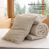 Washed Cotton Linen Comforter Set