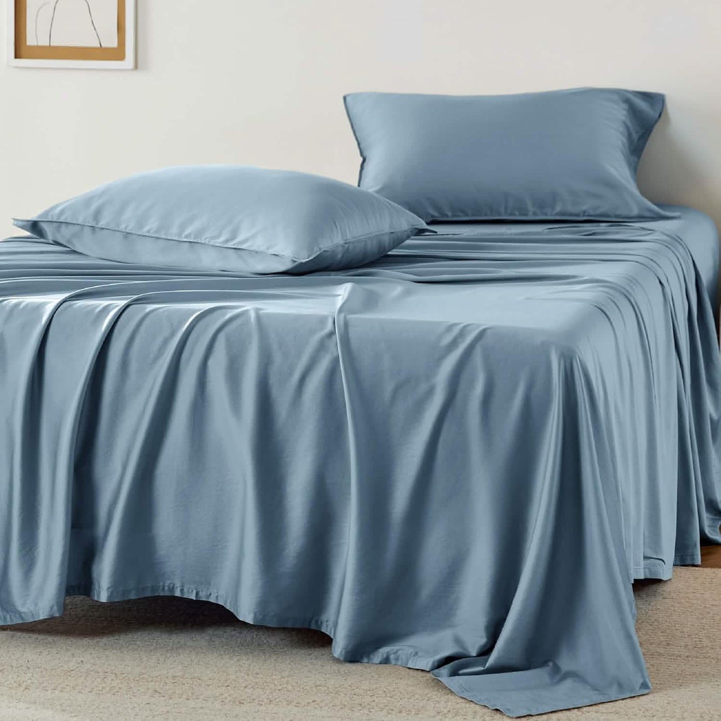 Lyocell Cotton Blend Washed Sheet Set
