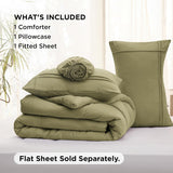 Bedsure Pinch Pleat Comforter set