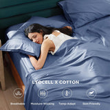 Bedsure Lyocell Cotton Sheet Set - Cooling Sheets