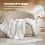 Bedsure Fuzzy Wave Faux Fur Blanket