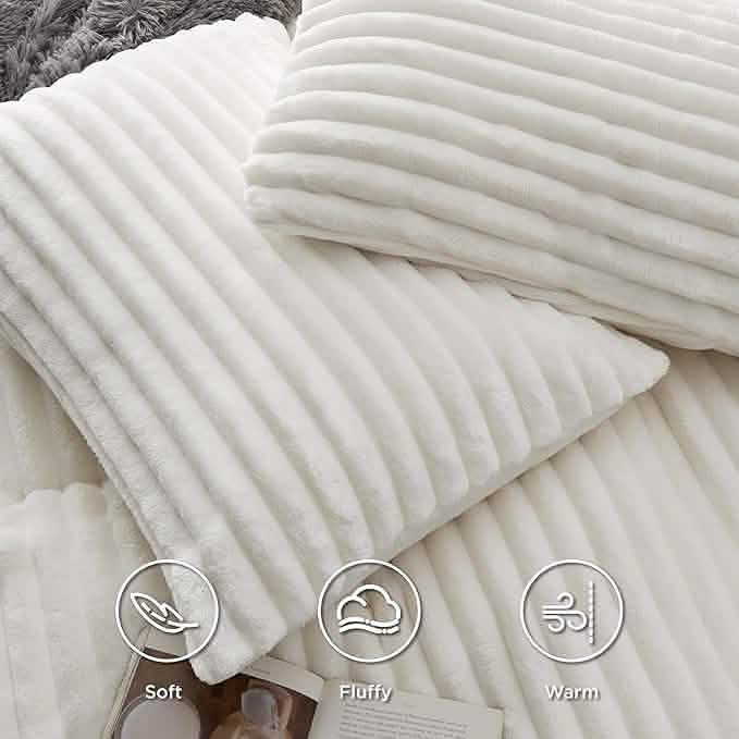 Striped Flannel Duvet Cover Set
