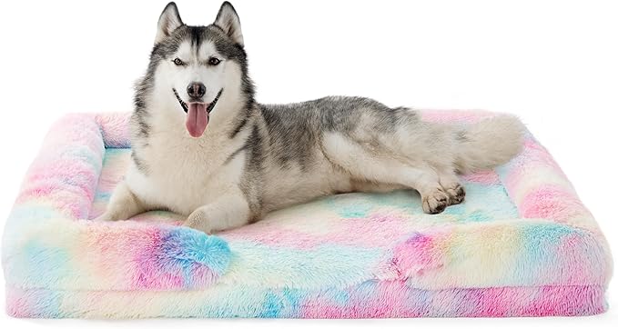 Orthopedic Long Faux Fur Flannel Dog Sofa