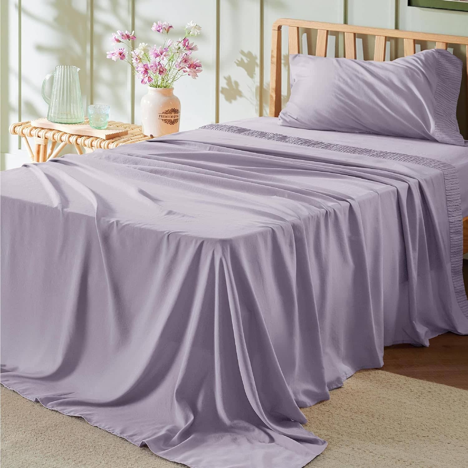 Ruched Sheet Set-2