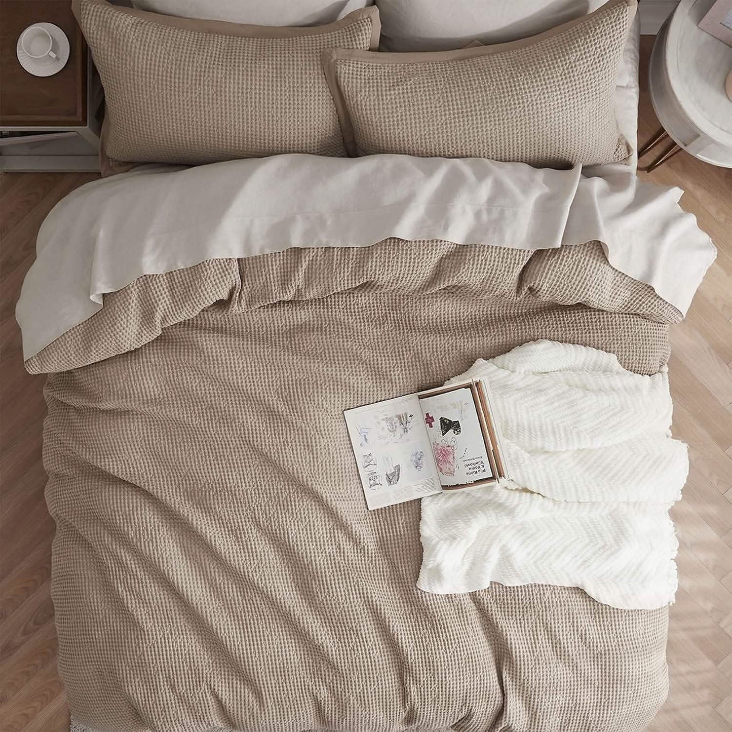 GentleSoft™ Cotton Waffle Weave Duvet Cover Set