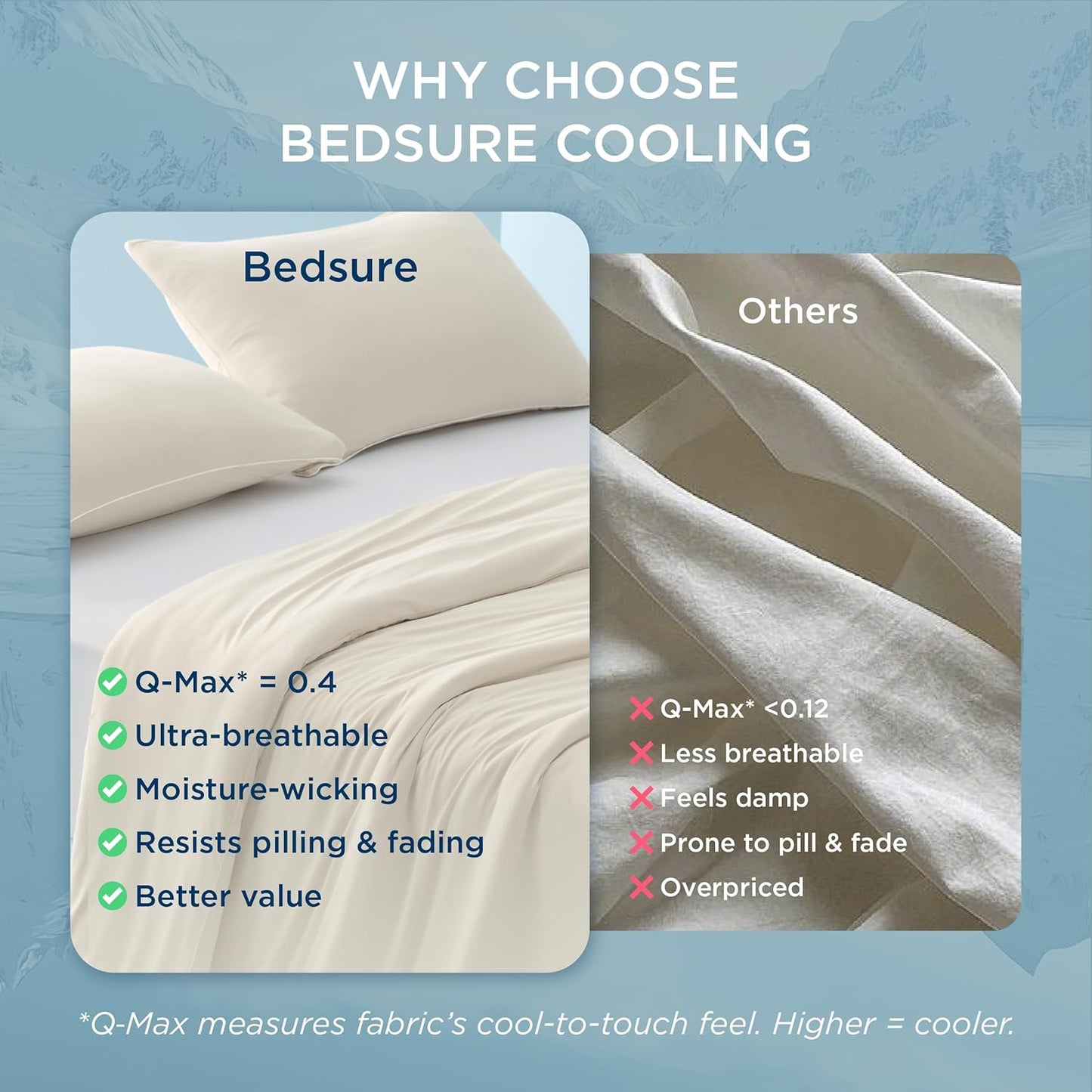 Bedsure Cooling Duvet Cover Queen Size - GentleSoft™ Cooling Bedding Set for Hot Sleepers, Ice-Cool Fabric Technology for Night Sweats, Soft & Breathable Lightweight Comforter Cover Set, 90x90, Beige
