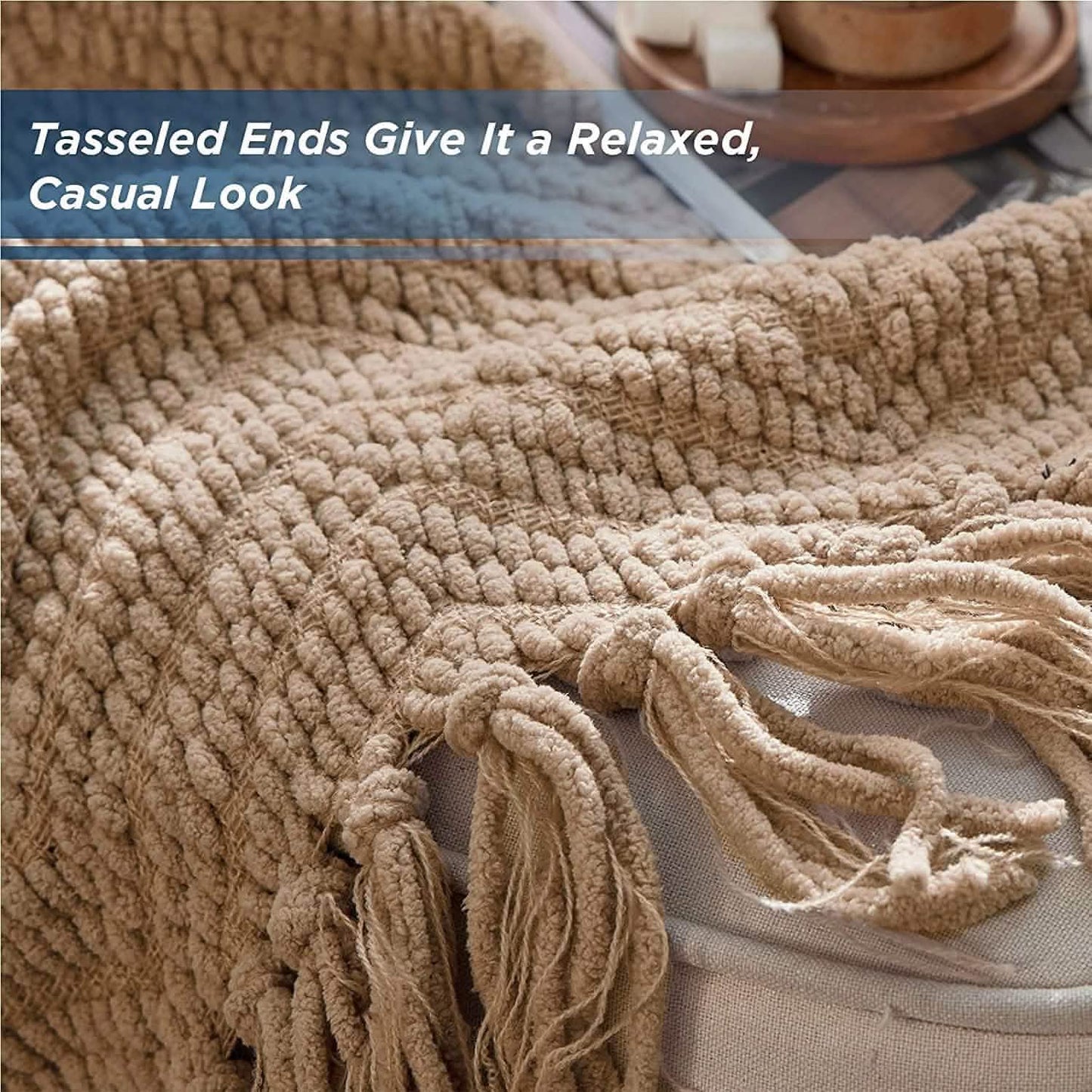 GentleSoft Versatile Knit Woven Chenille Blanket