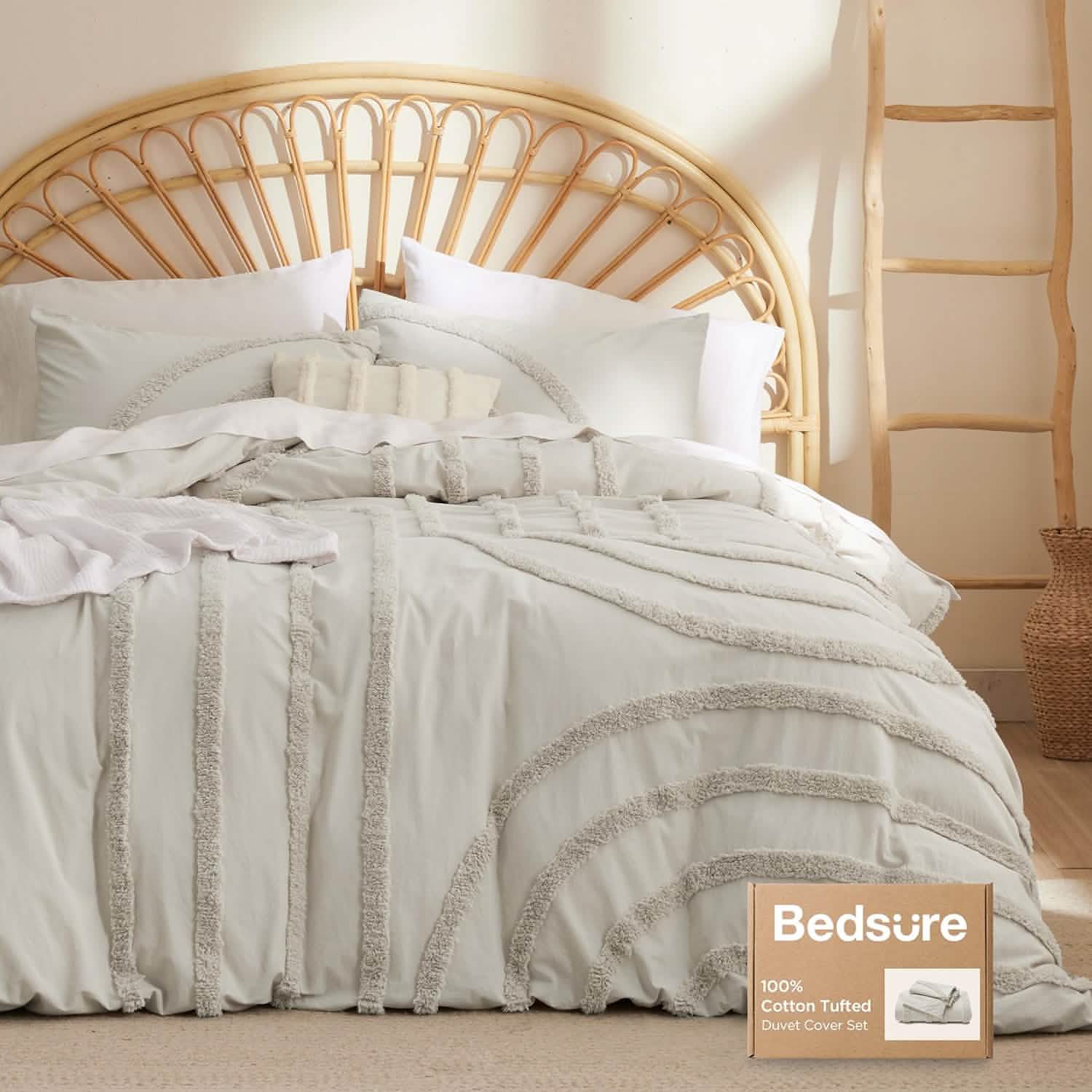 100% Cotton Tufted Duvet Cover Set