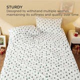 Bedsure Faux Cotton Flannel Sheet Set Green