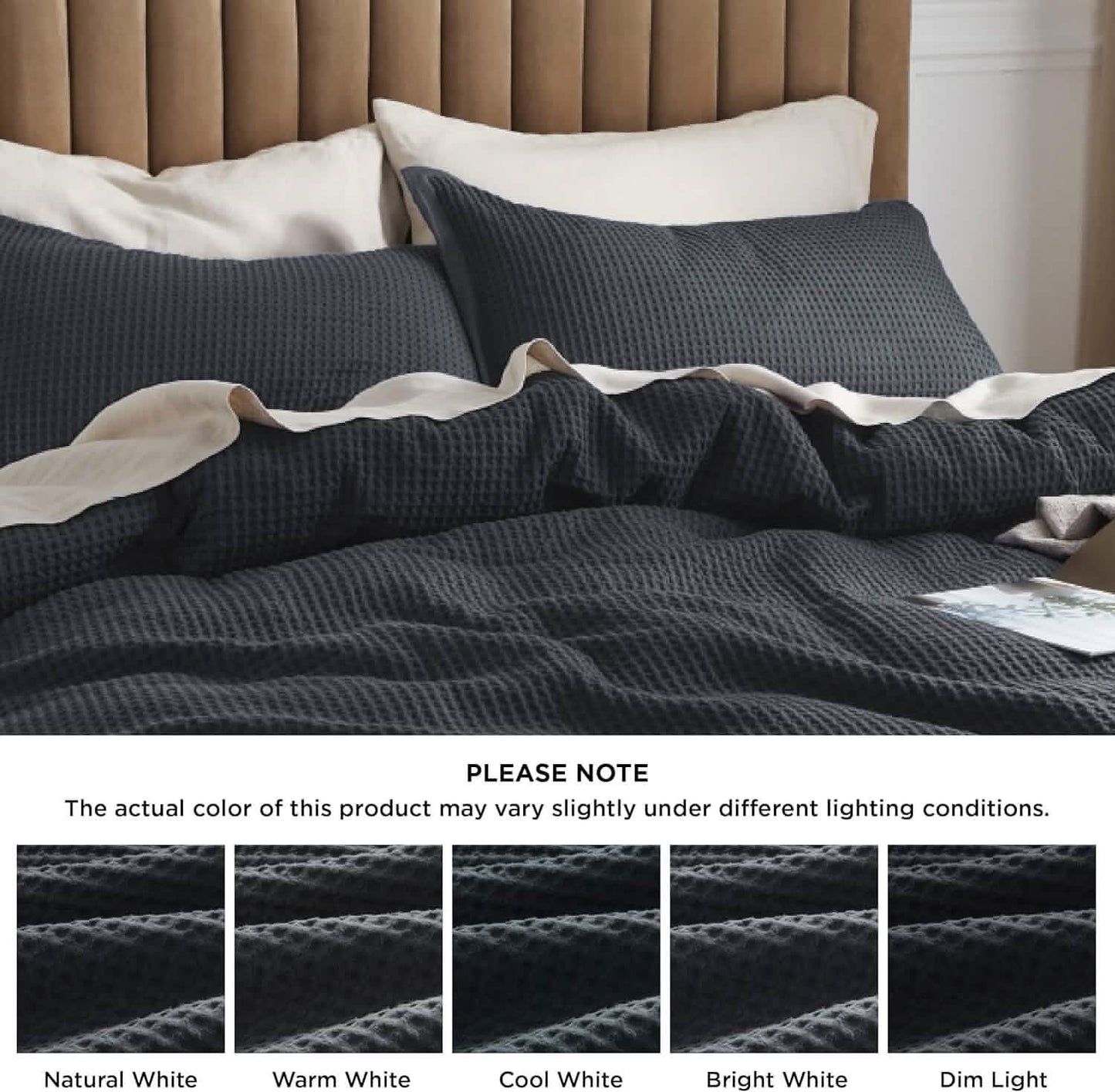 GentleSoft™ Cotton Waffle Weave Duvet Cover Set
