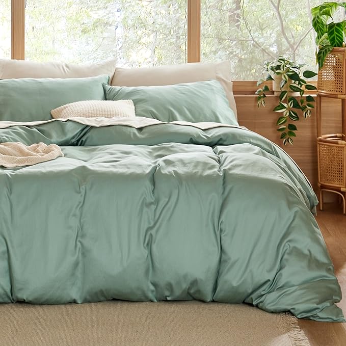 Bedsure Lyocell-Cotton Blend Prewashed Duvet Cover Set