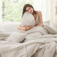 Striped Tufted Embroidery Duvet Cover Set