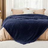 Striped Flannel Fleece Blanket