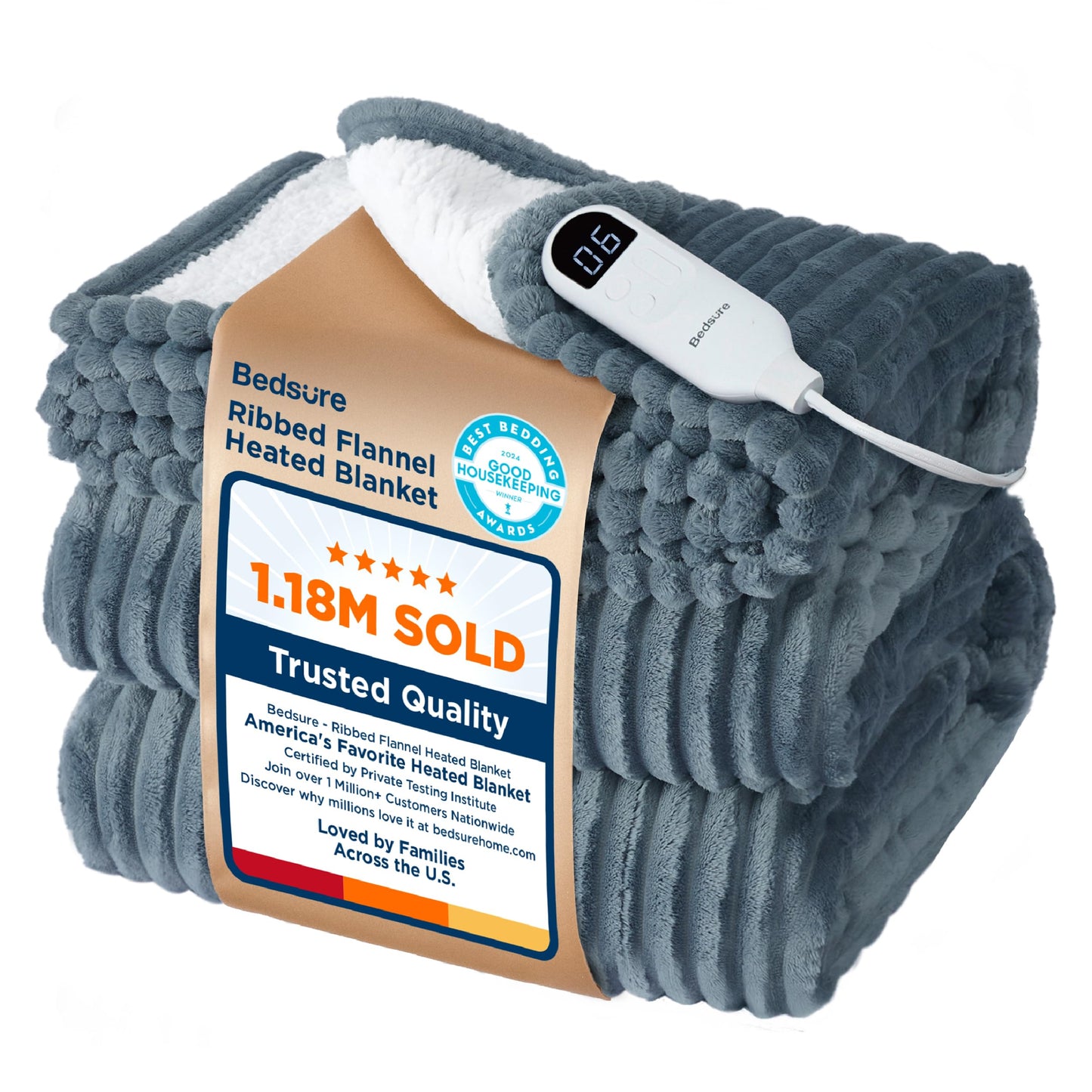 GentleSoft® Plaid Flannel Heated Blanket