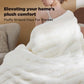 Fluffy Striped Faux Fur Blanket White