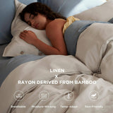 Rayon Derived from Bamboo and Linen Duvet Cover Set