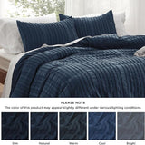 Striped Tufted Embroidery Duvet Cover Set