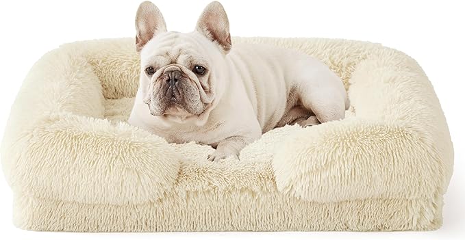 Orthopedic Long Faux Fur Flannel Dog Sofa