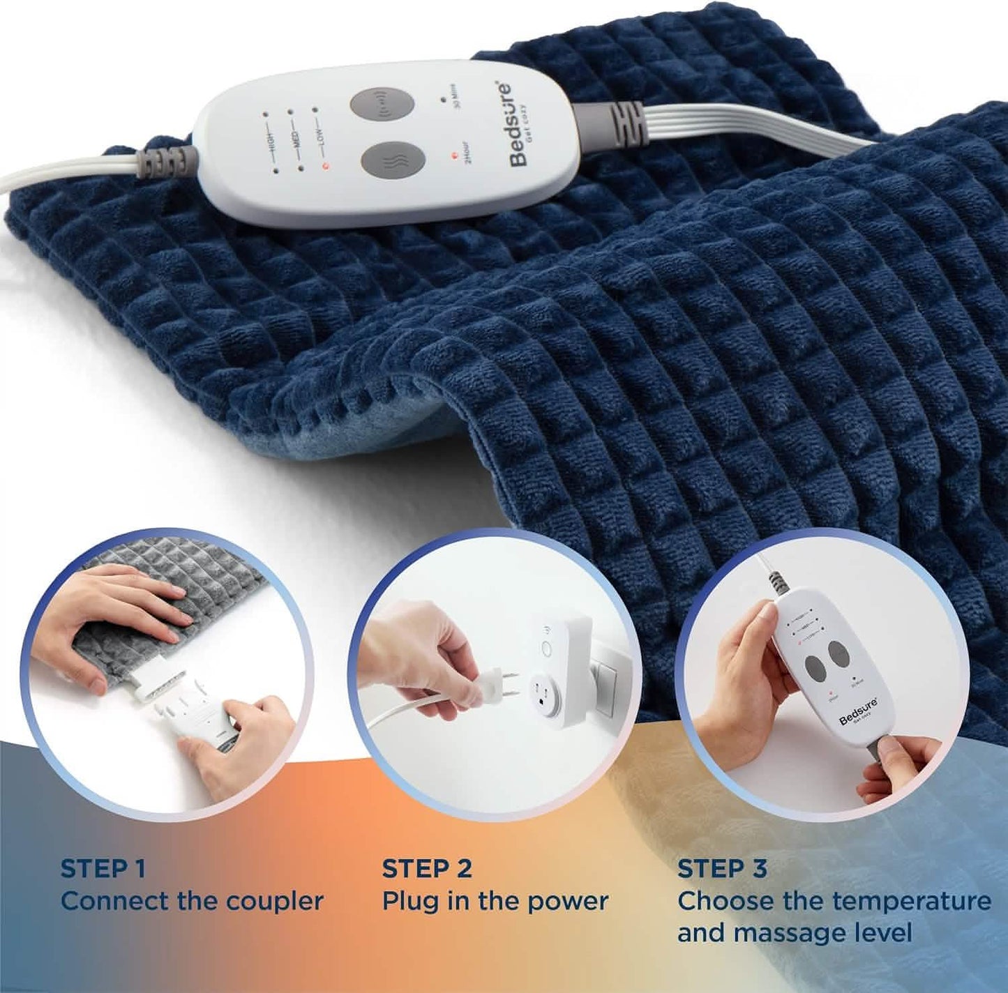Weighted Heating Pad with Massager