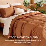 Bedsure Lyocell-Cotton Blend Prewashed Duvet Cover Set