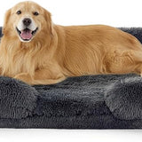 Orthopedic Long Faux Fur Flannel Dog Sofa