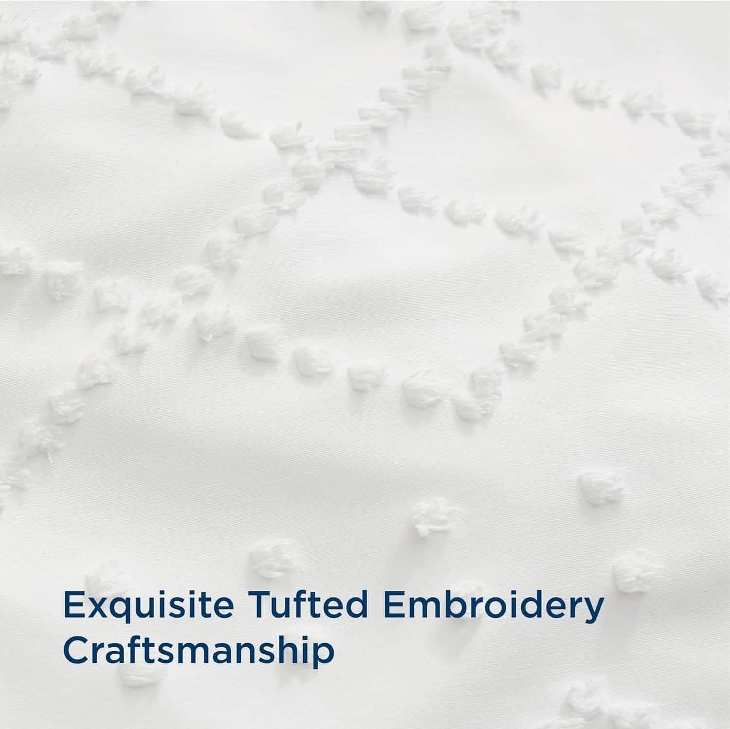 Tufted Embroidery Pillow Shams