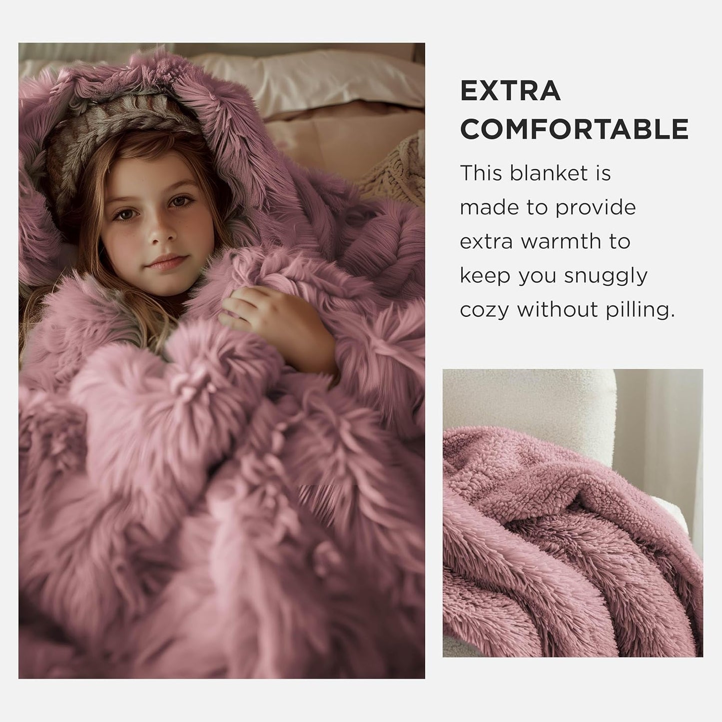Fuzzy Faux Fur Blanket