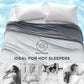 Bedsure Cooling Blankets for Hot Sleepers - Cold Blankets for Sleeping Queen Size for Bed, Lightweight Summer Ice Breathable Double-Sided Bedding Essentials as Gifts, Grey, 90x90 Inches