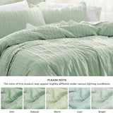 Striped Tufted Embroidery Duvet Cover Set