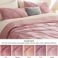 GentleSoft™ Velvet Pinch-Pleated Duvet Cover Set