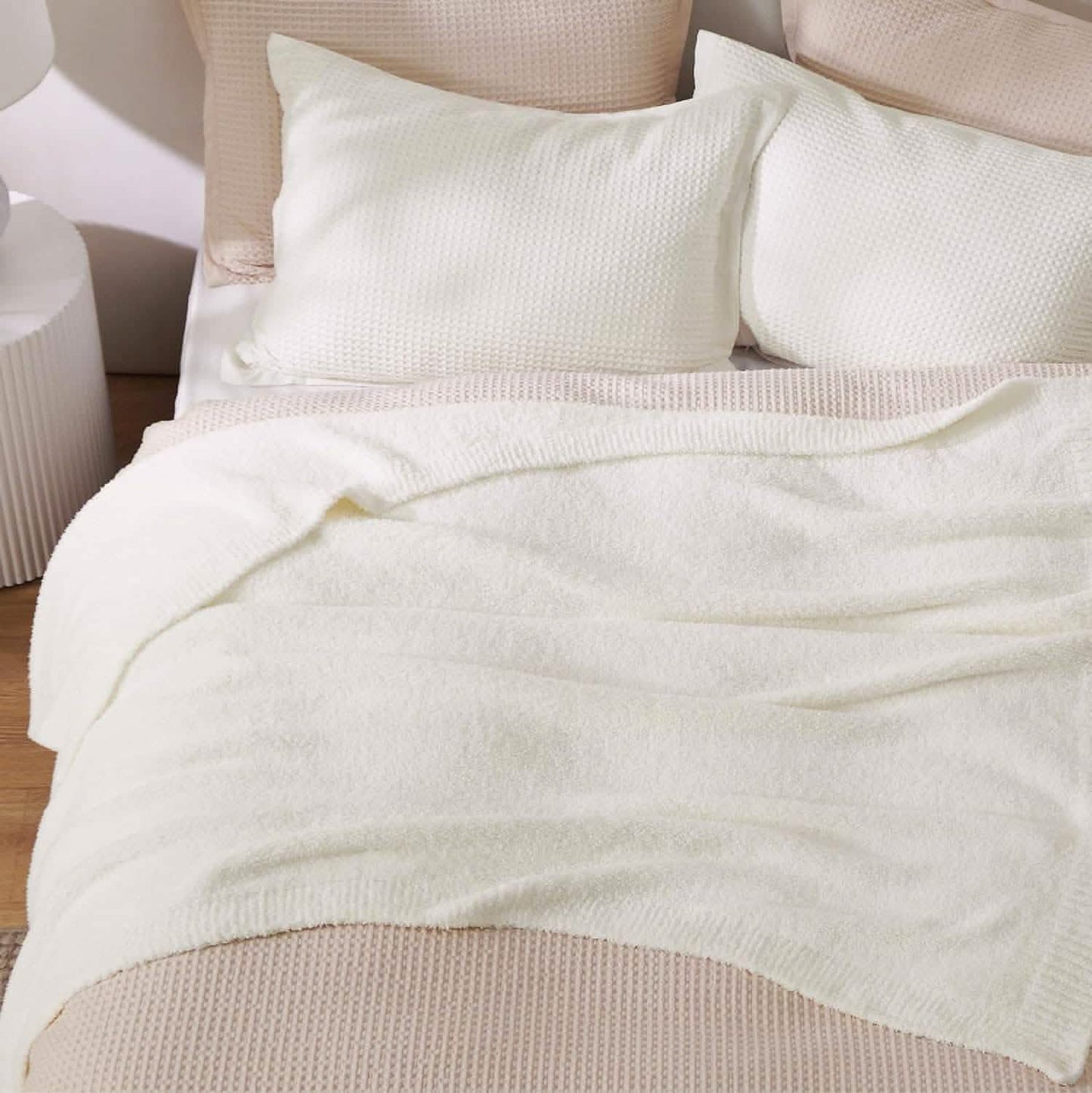 Feather Yarn Throw Blanket