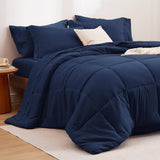 Bedsure Comforter Set - 7 Pieces Solid