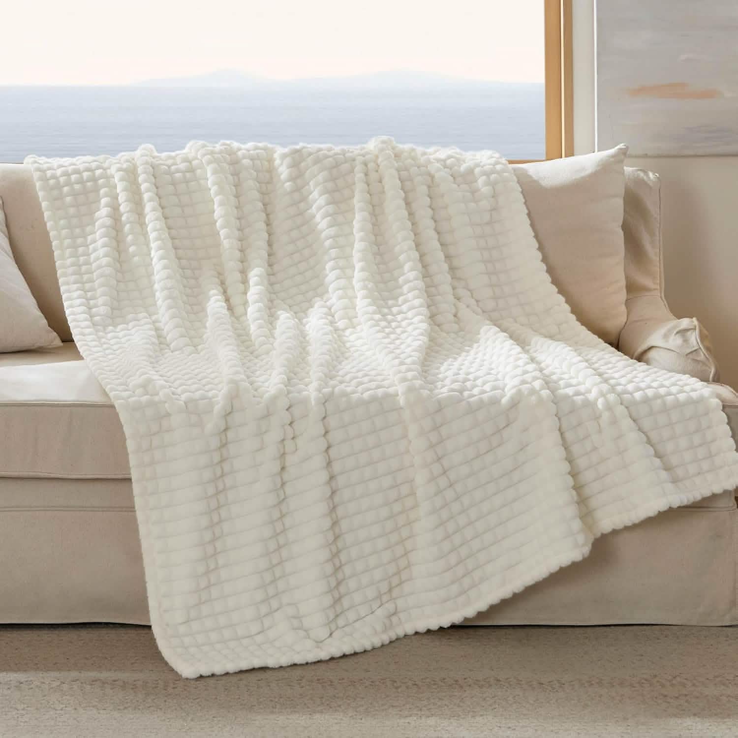 Ivory Fleece Blanket