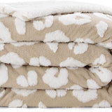 Sherpa Fleece Leopard Print Blanket