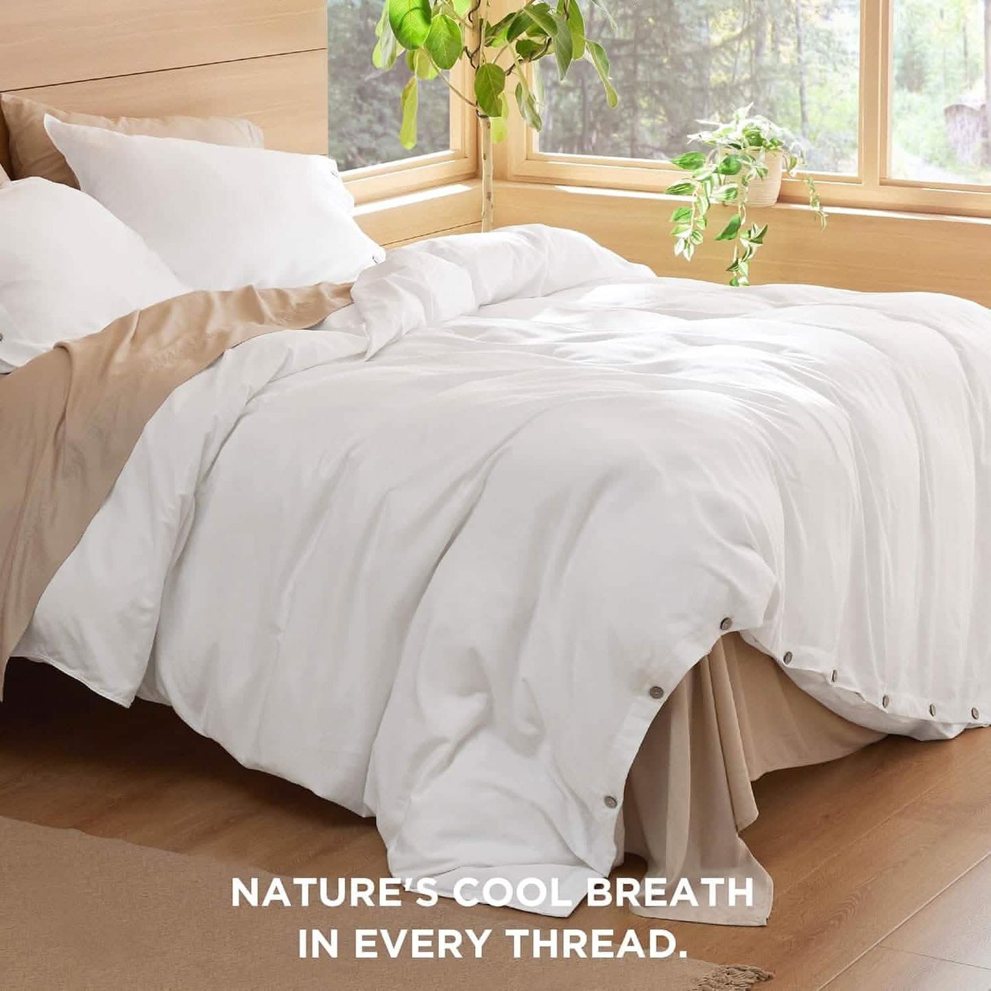 Rayon Derived from Bamboo and Linen Duvet Cover Set