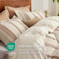 100% Cotton Stripe Textured Jacquard Duvet Cover Set