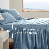 Bedsure Lyocell Cotton Blend Washed Sheet Set