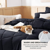 Bedsure Comforter Set - 7 Pieces Solid