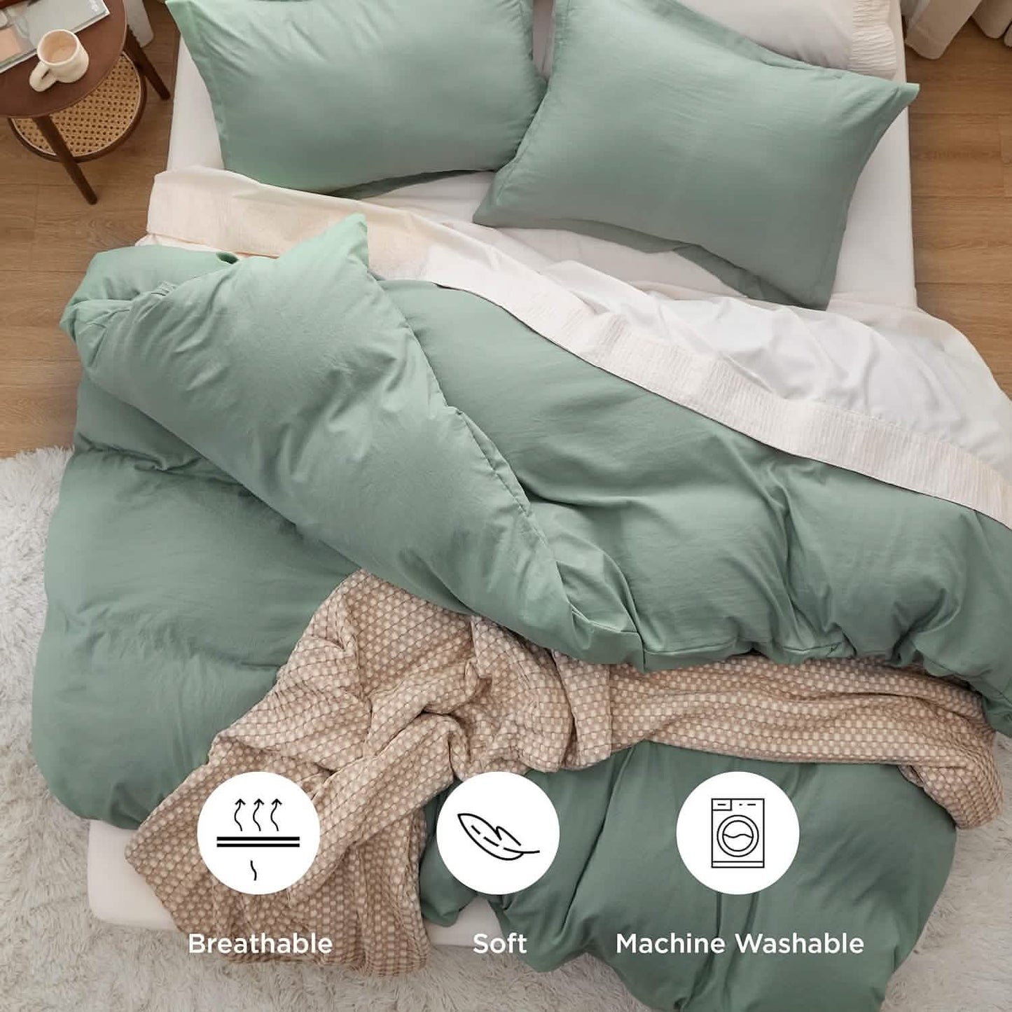 ButterySoft Ultra Soft Hypoallergenic Microfiber Duvet Cover Set