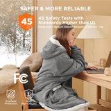 Portable Heated Sherpa Fleece Blanket Hoddie