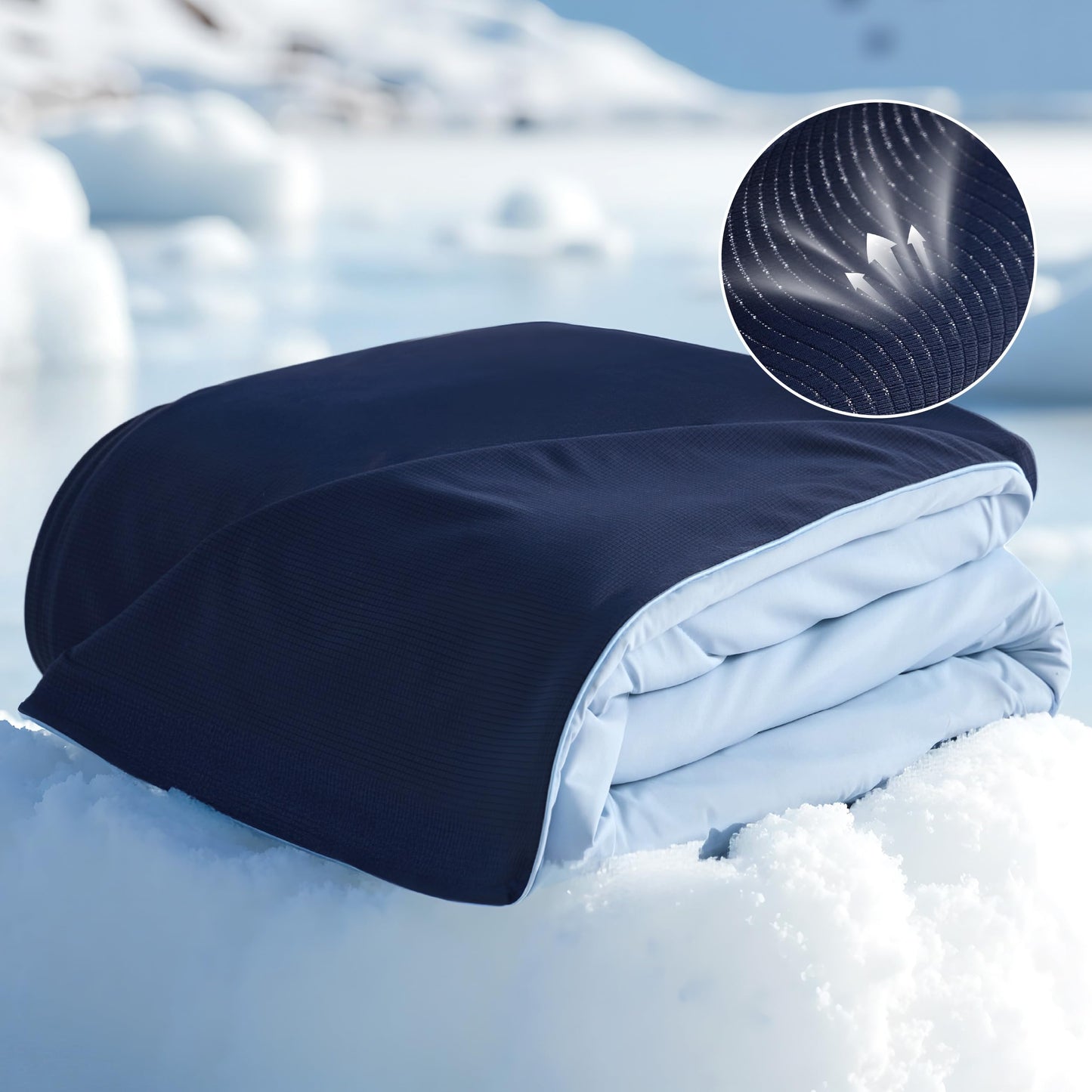 Bedsure Cooling Blankets for Hot Sleepers - Cold Blankets for Sleeping Queen Size for Bed, Lightweight Summer Ice Breathable Double-Sided Bedding Essentials as Gifts, Grey, 90x90 Inches