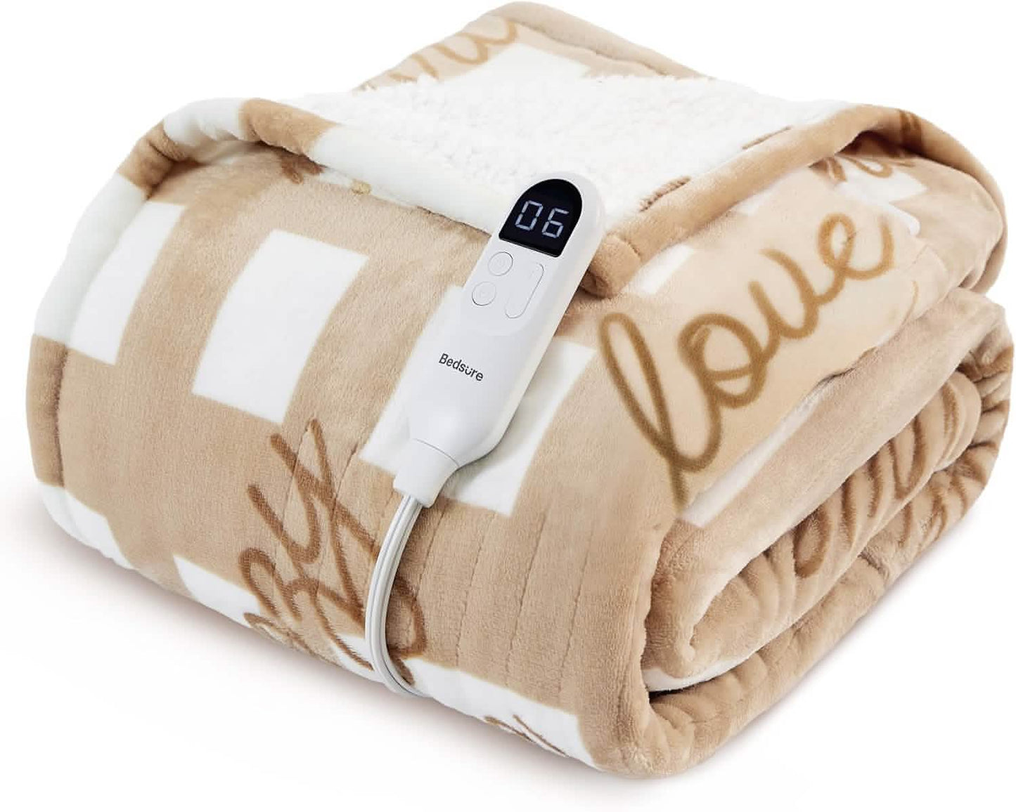 Christmas Printed Flannel Heated Blanket