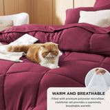 Bedsure Comforter Set - 7 Pieces Solid