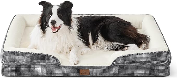 Orthopedic Checks Flannel Dog Sofa