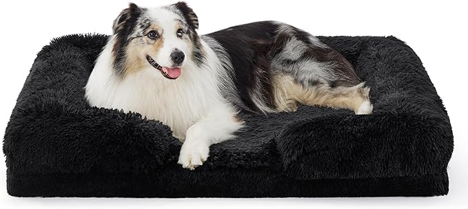 Orthopedic Long Faux Fur Flannel Dog Sofa